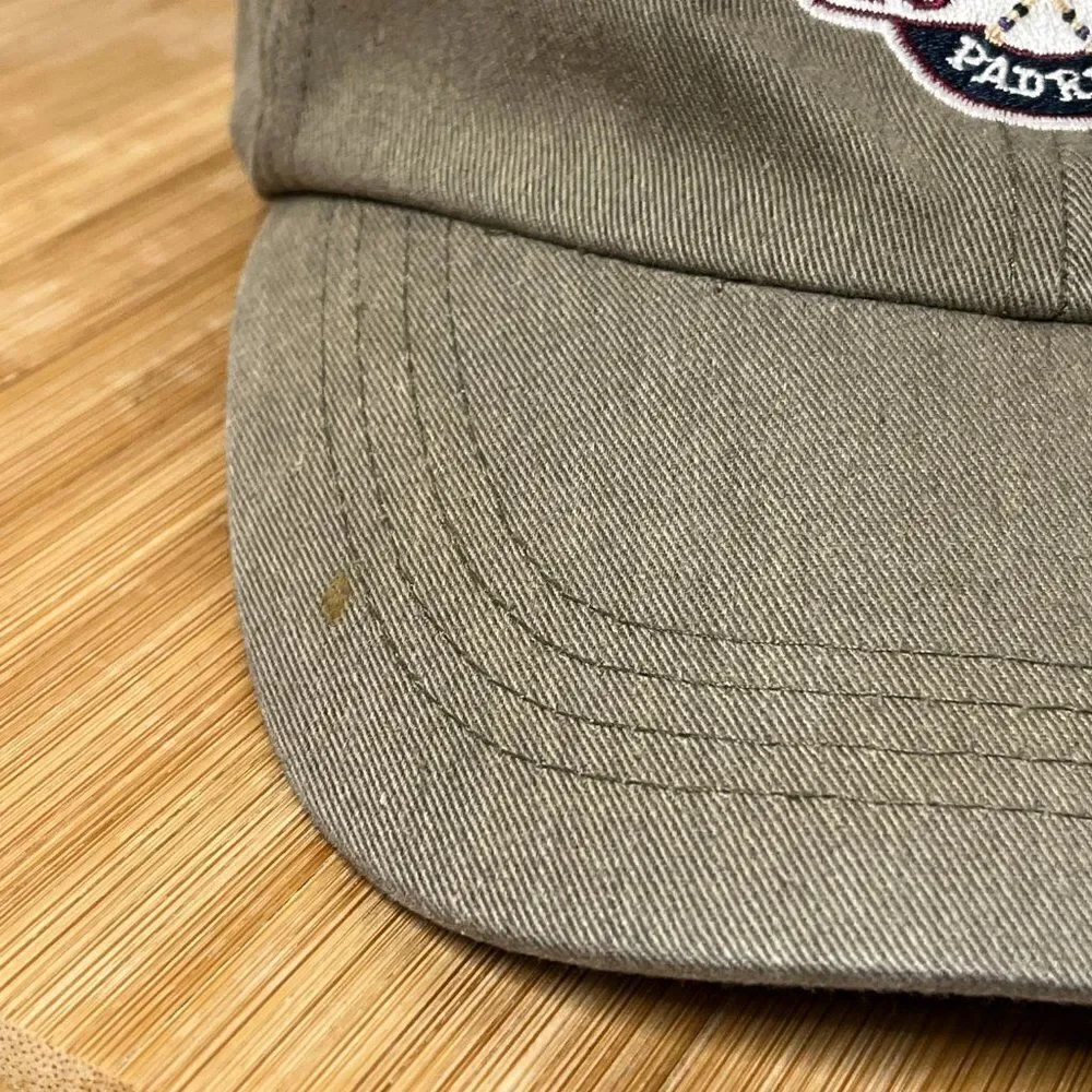Vintage San Diego Padres Hat Mens Green 2001 Baseball Cap Blue Wave